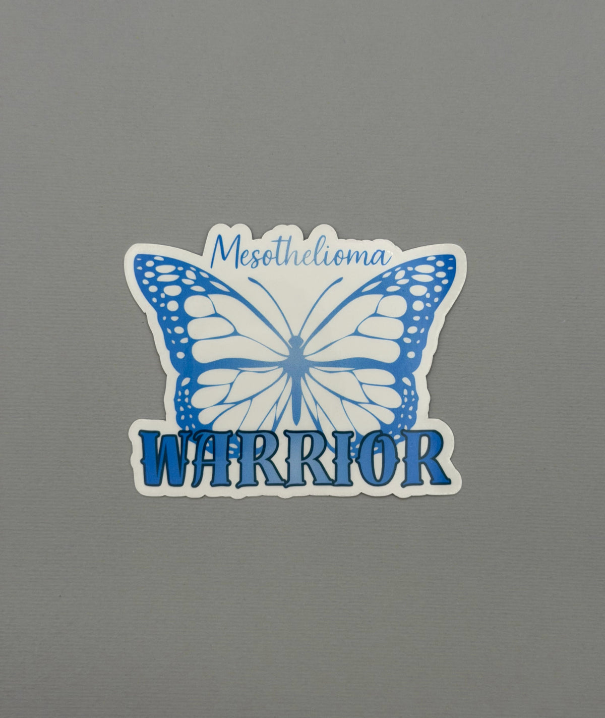 Mesothelioma Warrior Butterfly Sticker or Magnet
