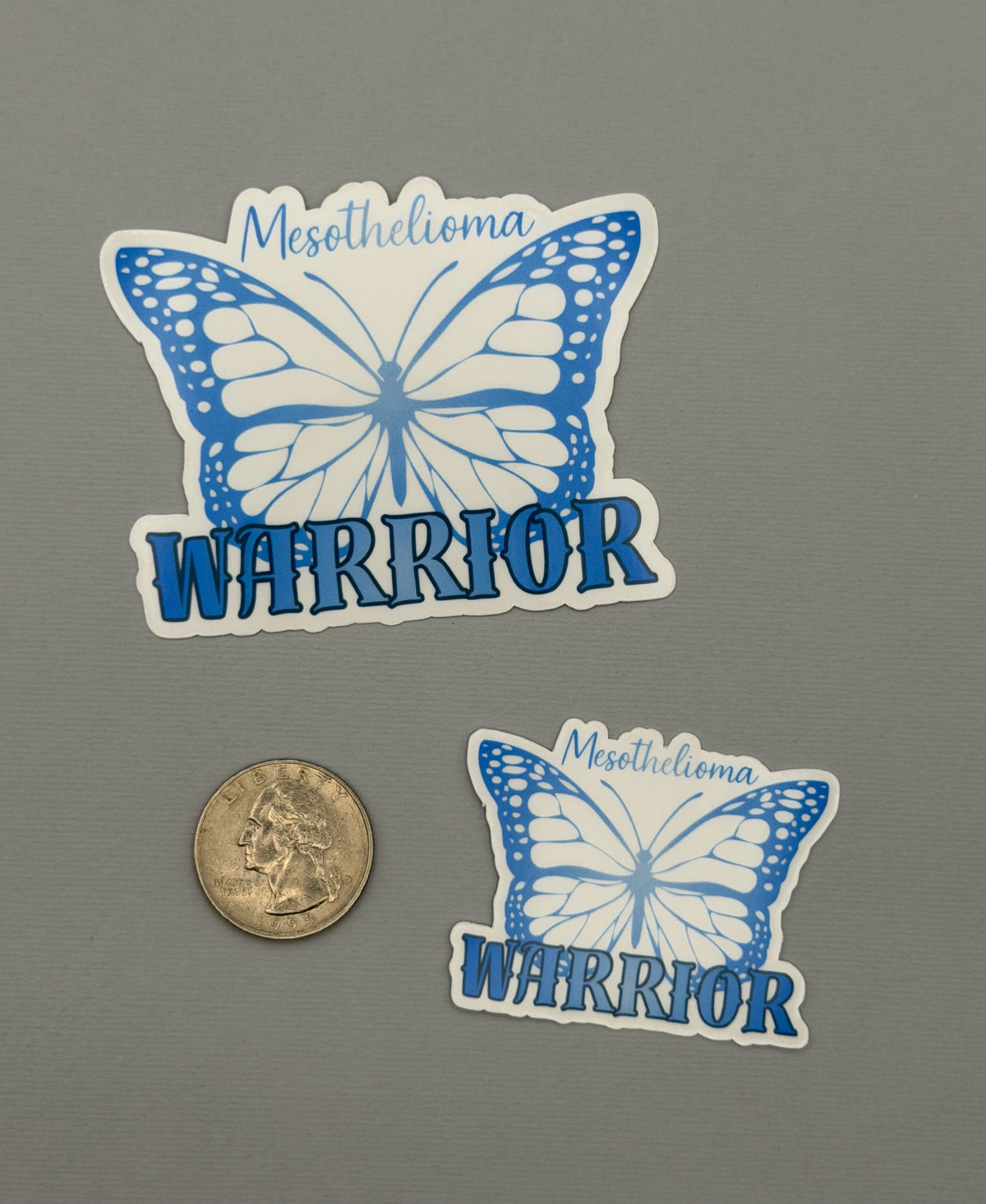 Mesothelioma Warrior Butterfly Sticker or Magnet