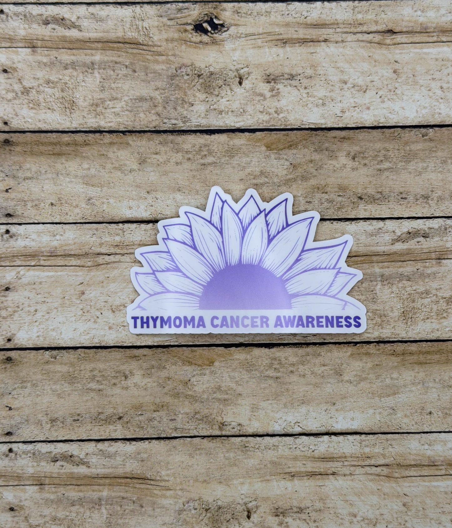 Thymoma Cancer Awareness Sunflower Sticker or Magnet