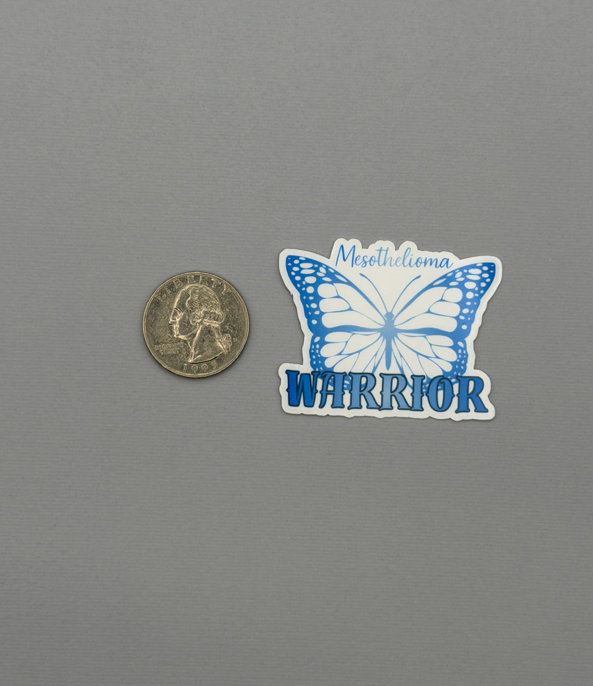 Mesothelioma Warrior Butterfly Sticker or Magnet
