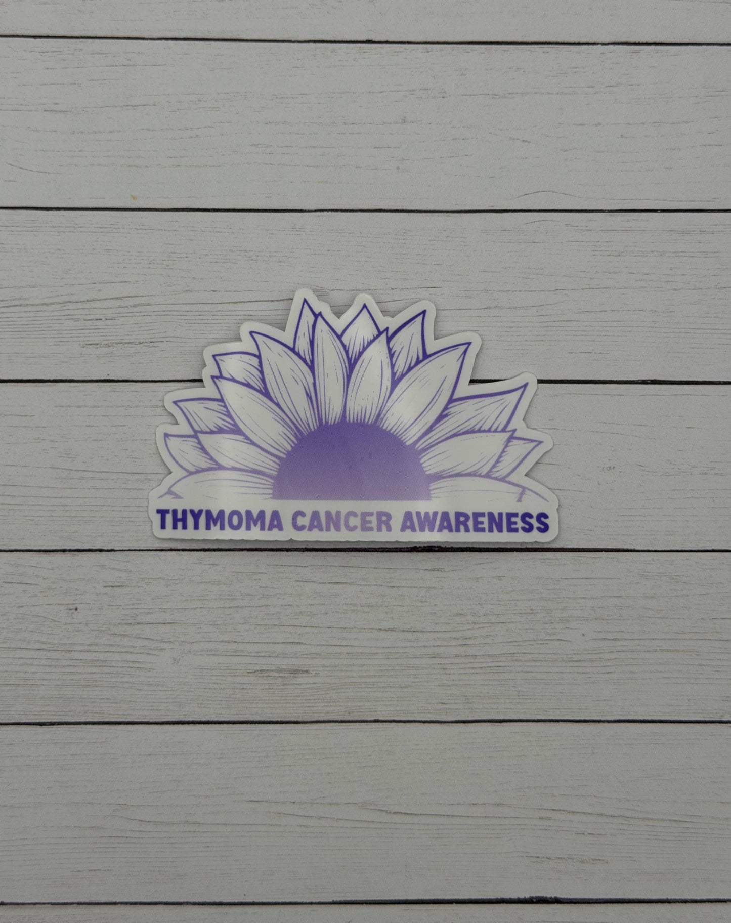 Thymoma Cancer Awareness Sunflower Sticker or Magnet