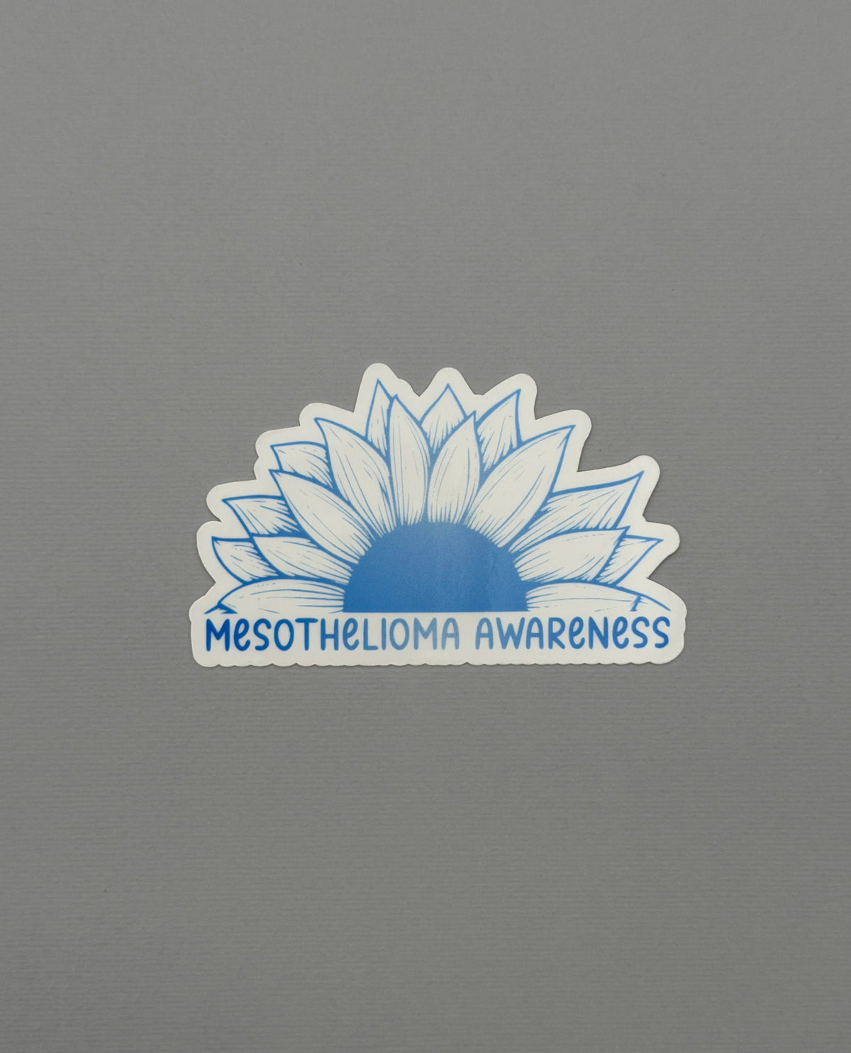 Mesothelioma Awareness Sunflower Sticker or Magnet
