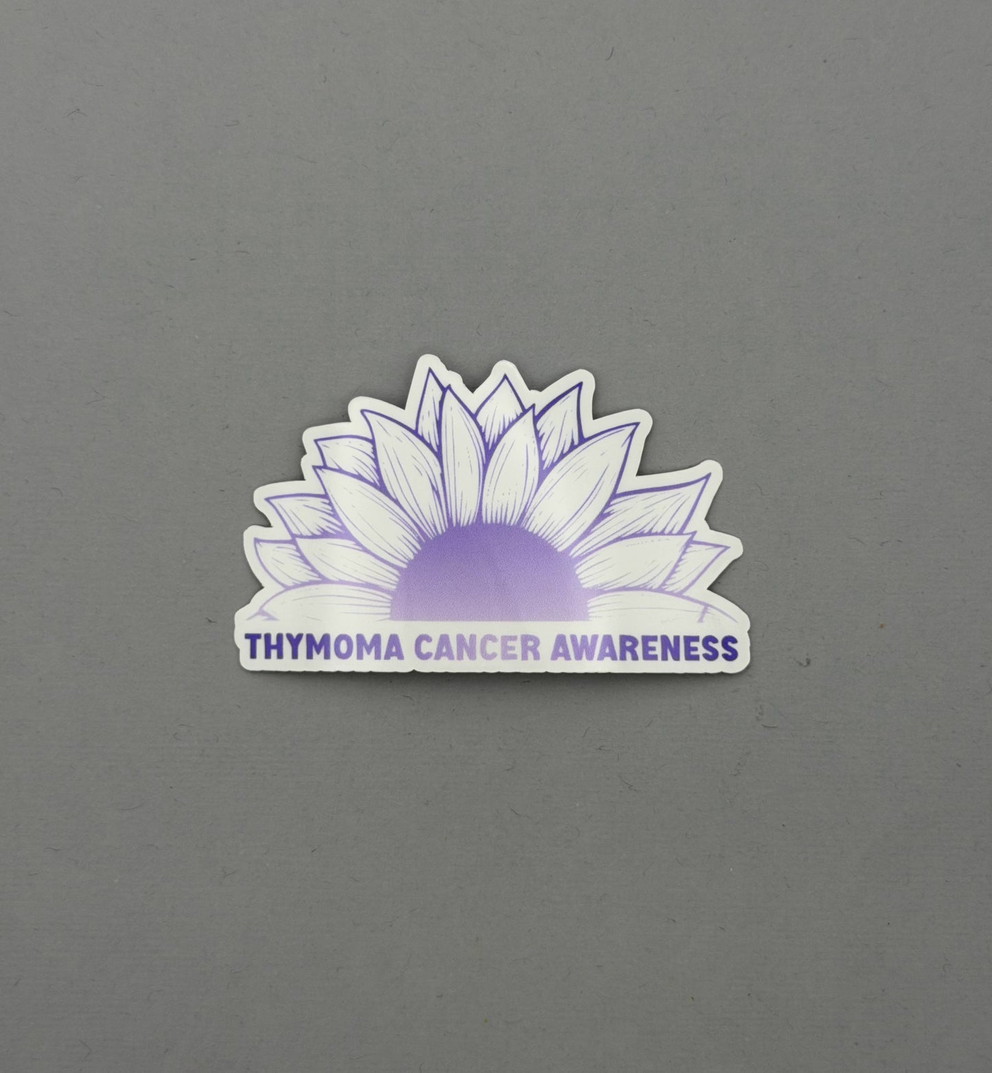 Thymoma Cancer Awareness Sunflower Sticker or Magnet