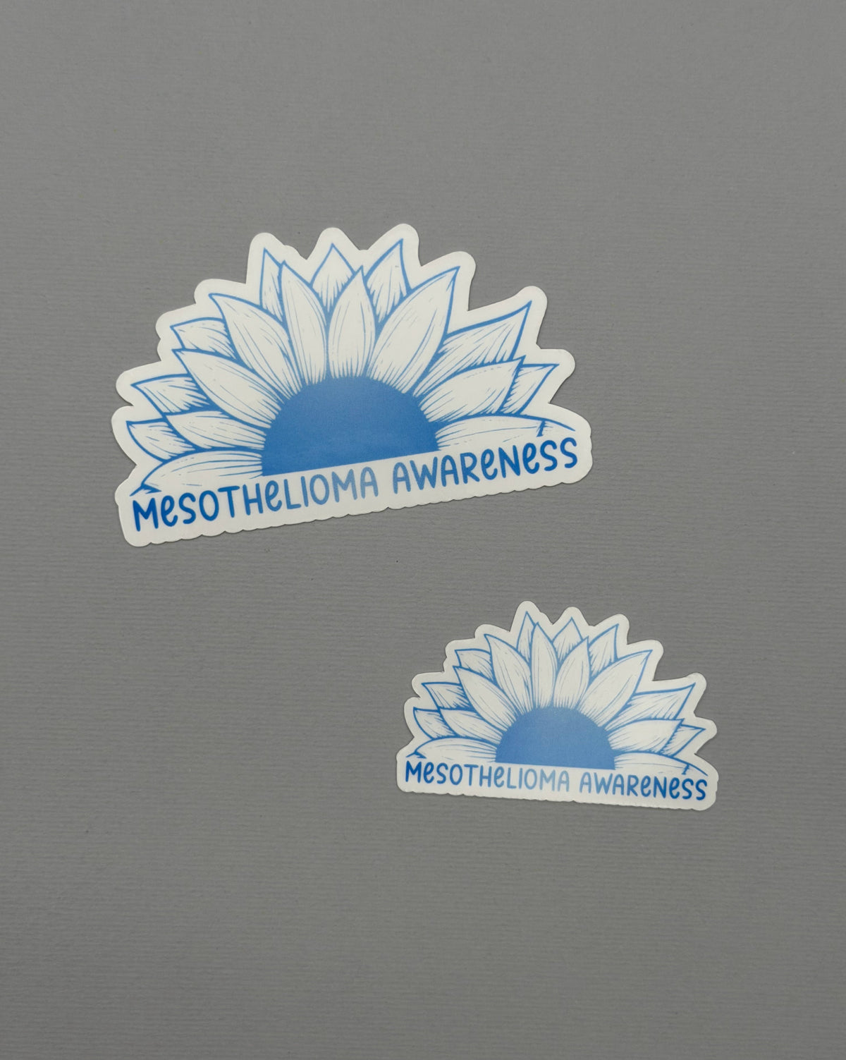 Mesothelioma Awareness Sunflower Sticker or Magnet