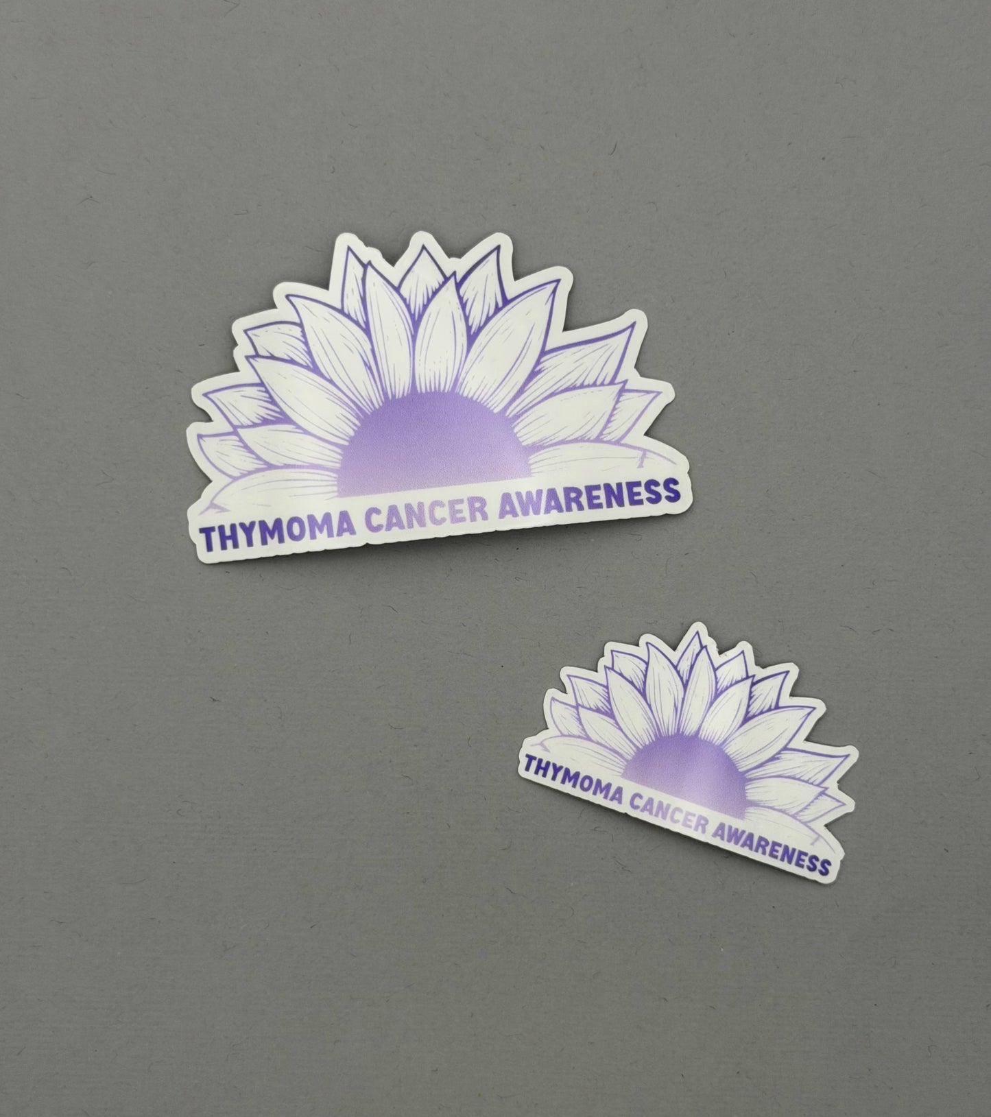 Thymoma Cancer Awareness Sunflower Sticker or Magnet