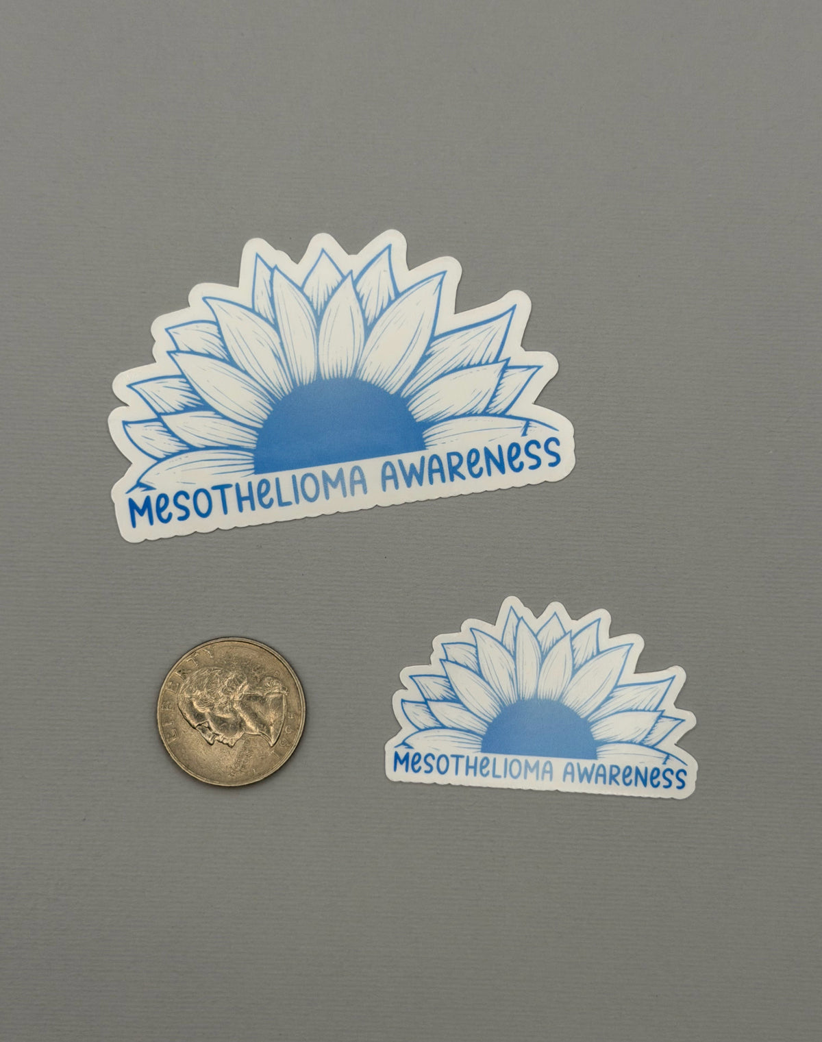 Mesothelioma Awareness Sunflower Sticker or Magnet