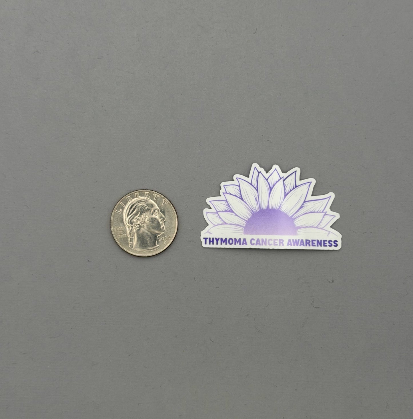 Thymoma Cancer Awareness Sunflower Sticker or Magnet