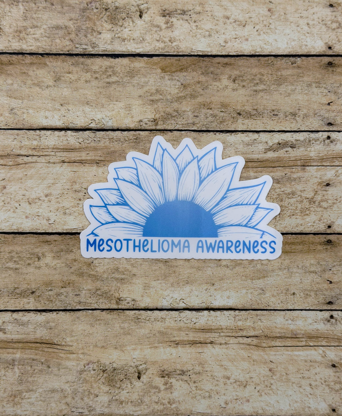 Mesothelioma Awareness Sunflower Sticker or Magnet