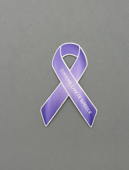 Thymoma Cancer Warrior Ribbon Sticker or Magnet