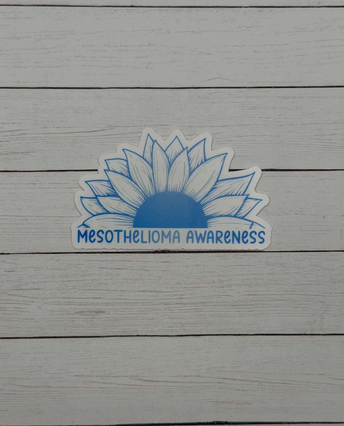 Mesothelioma Awareness Sunflower Sticker or Magnet