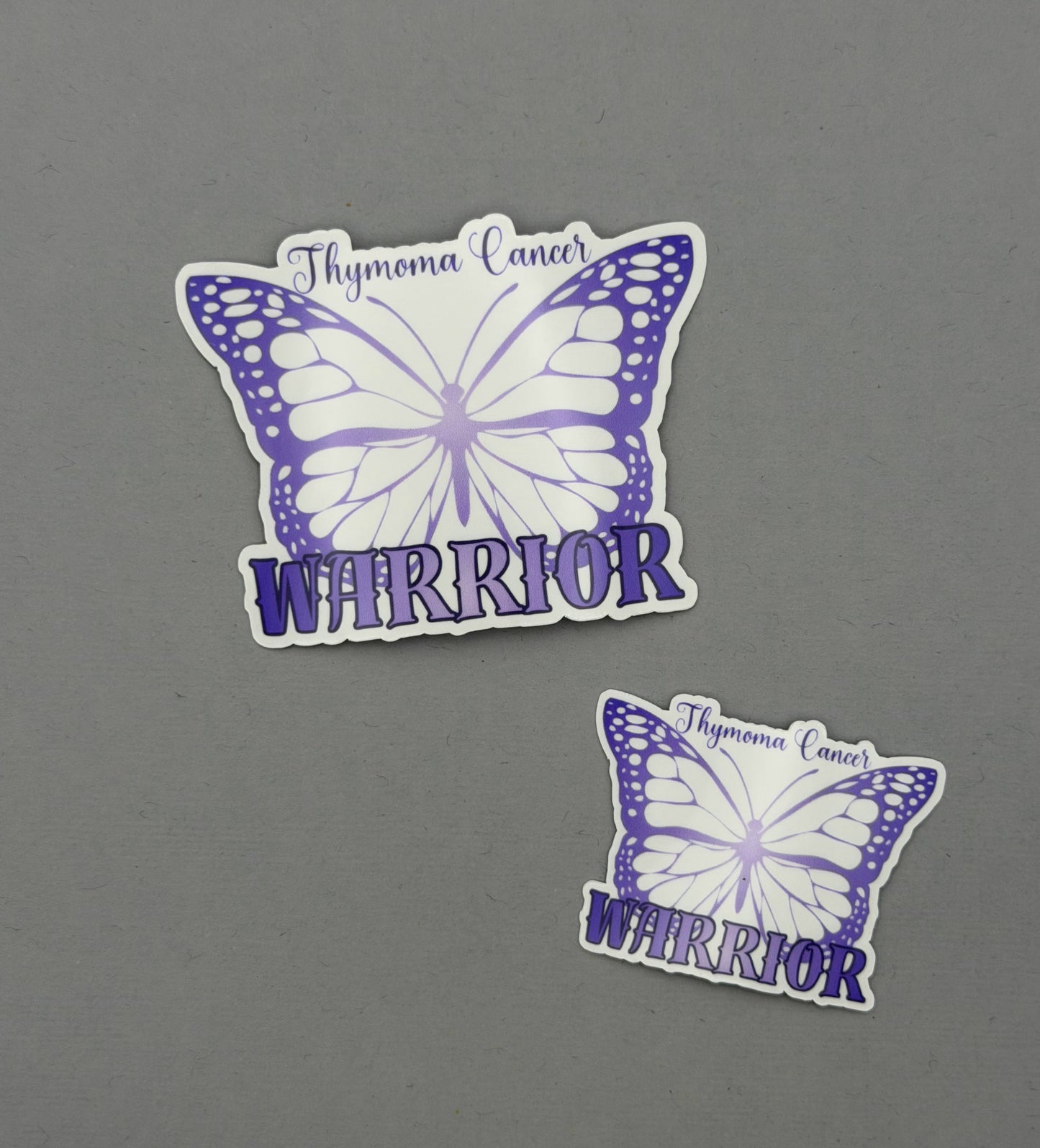 Thymoma Cancer Warrior Butterfly Sticker or Magnet