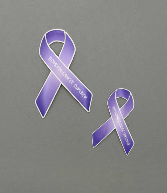 Thymoma Cancer Survivor Ribbon Sticker or Magnet