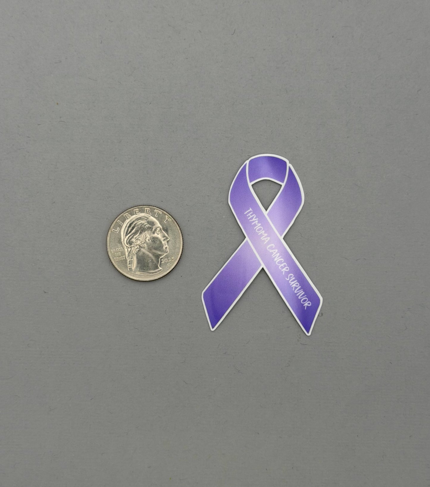 Thymoma Cancer Survivor Ribbon Sticker or Magnet