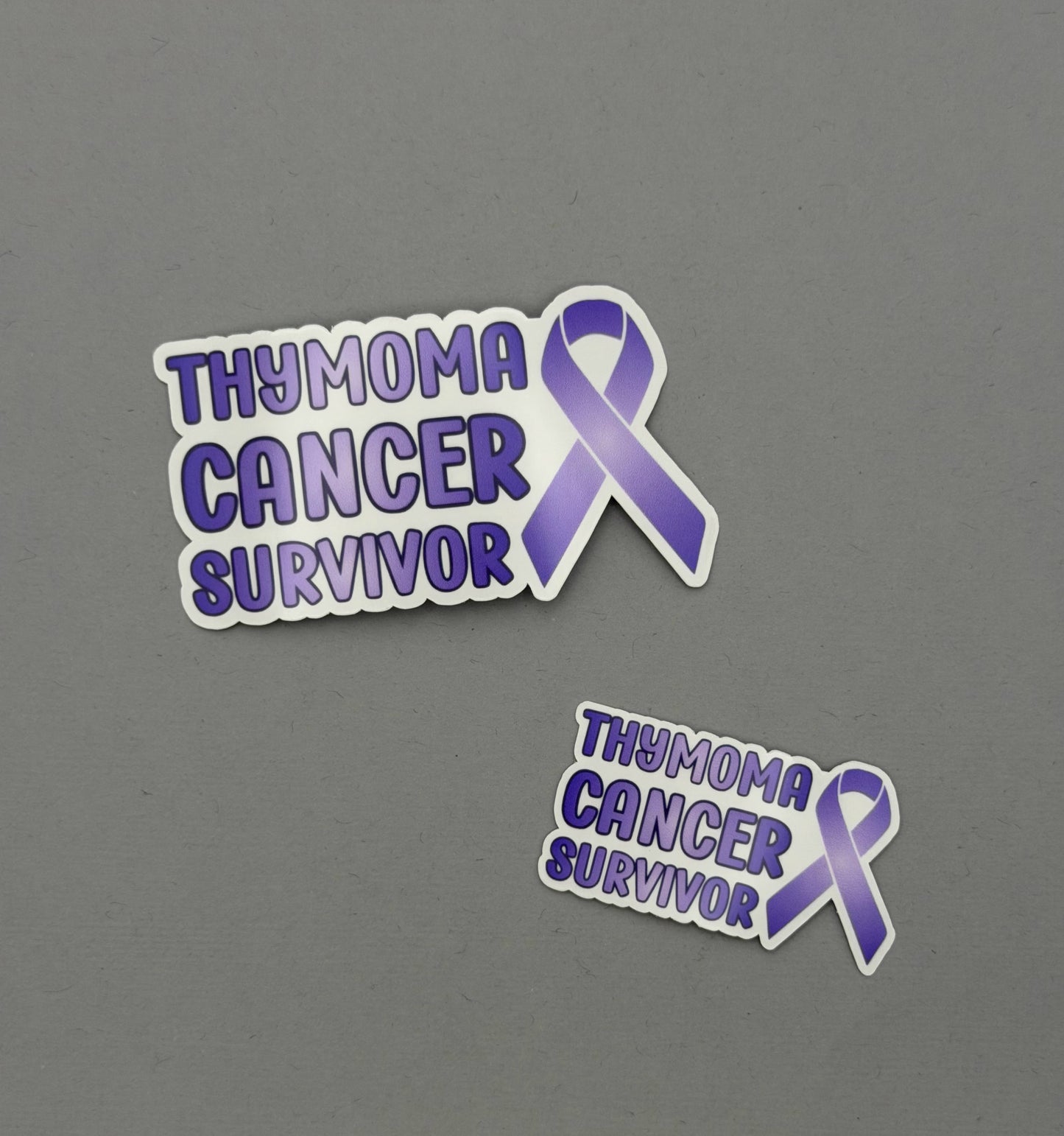 Thymoma Cancer Survivor with Ribbon Sticker or Magnet