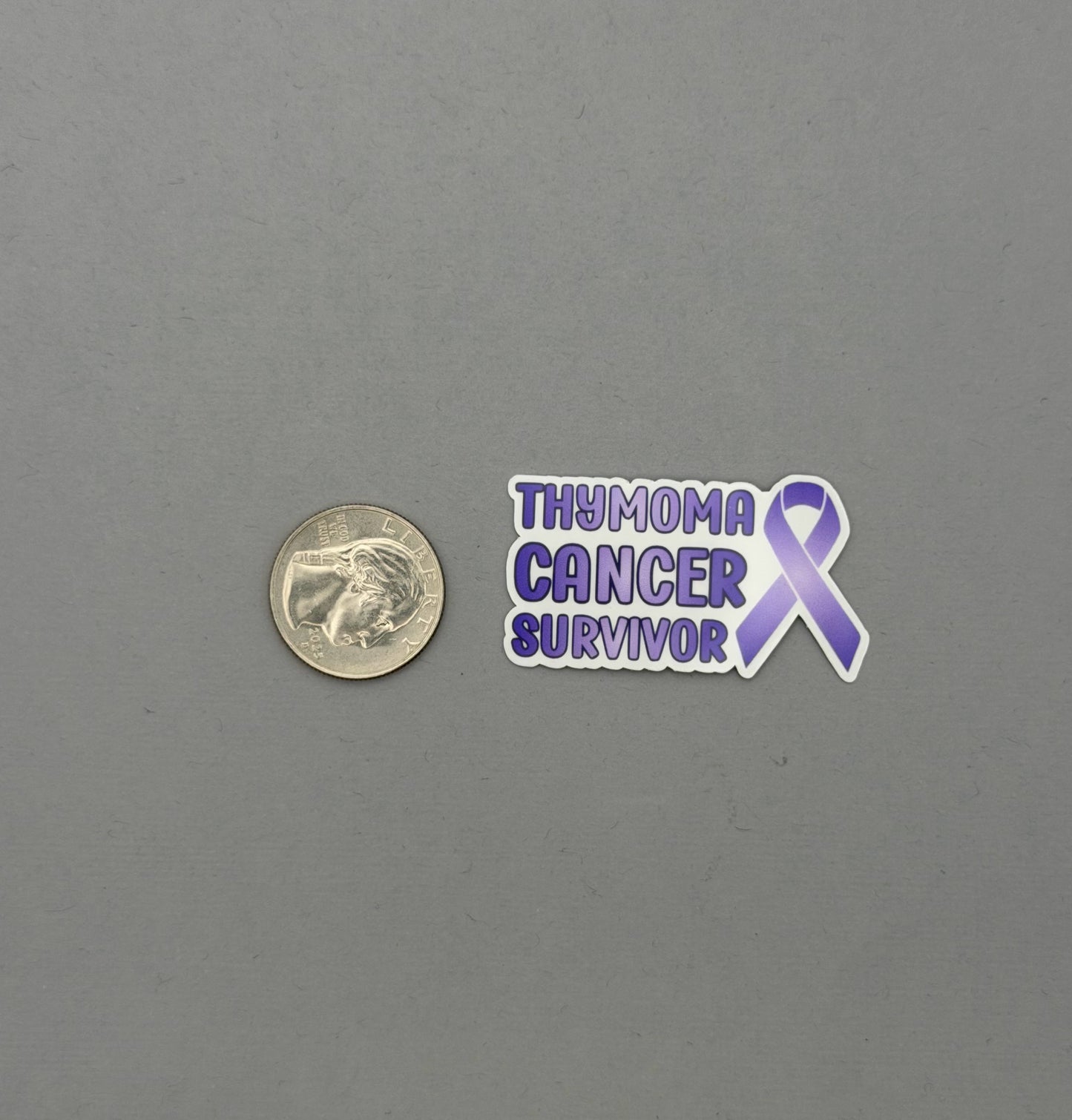 Thymoma Cancer Survivor with Ribbon Sticker or Magnet