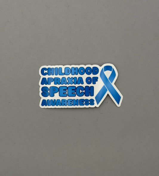 Children Apraxia of Speech Awareness with Ribbon Sticker or Magnet
