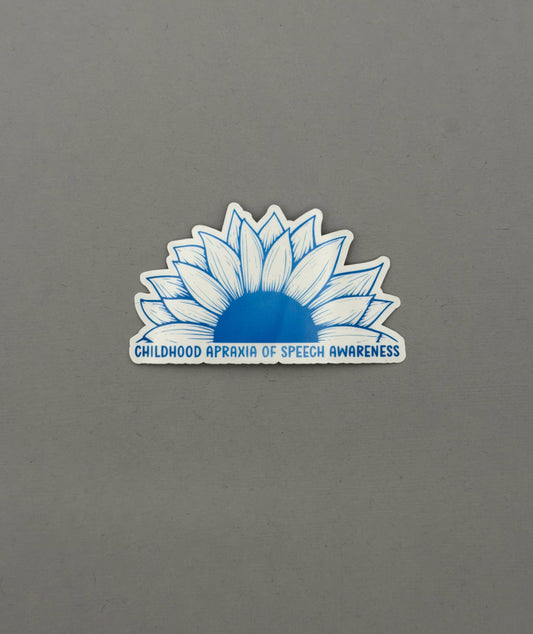 Children Apraxia of Speech Awareness Sunflower Sticker or Magnet