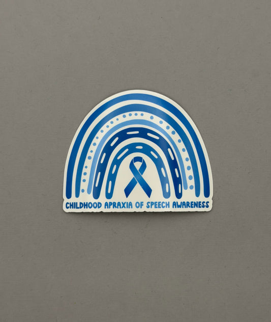 Children Apraxia of Speech Awareness Rainbow Sticker or Magnet