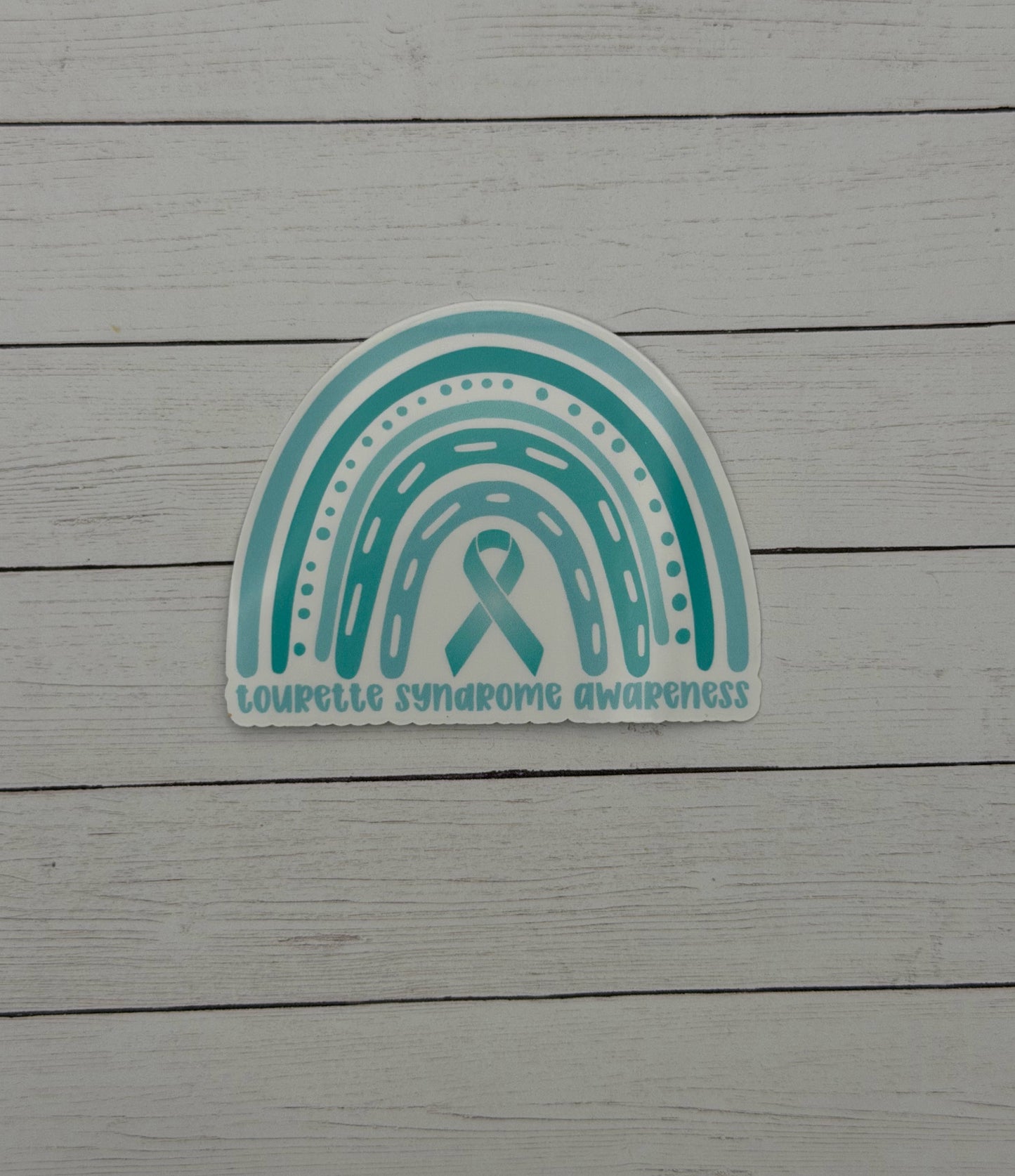 Tourette Syndrome Awareness Rainbow Sticker or Magnet