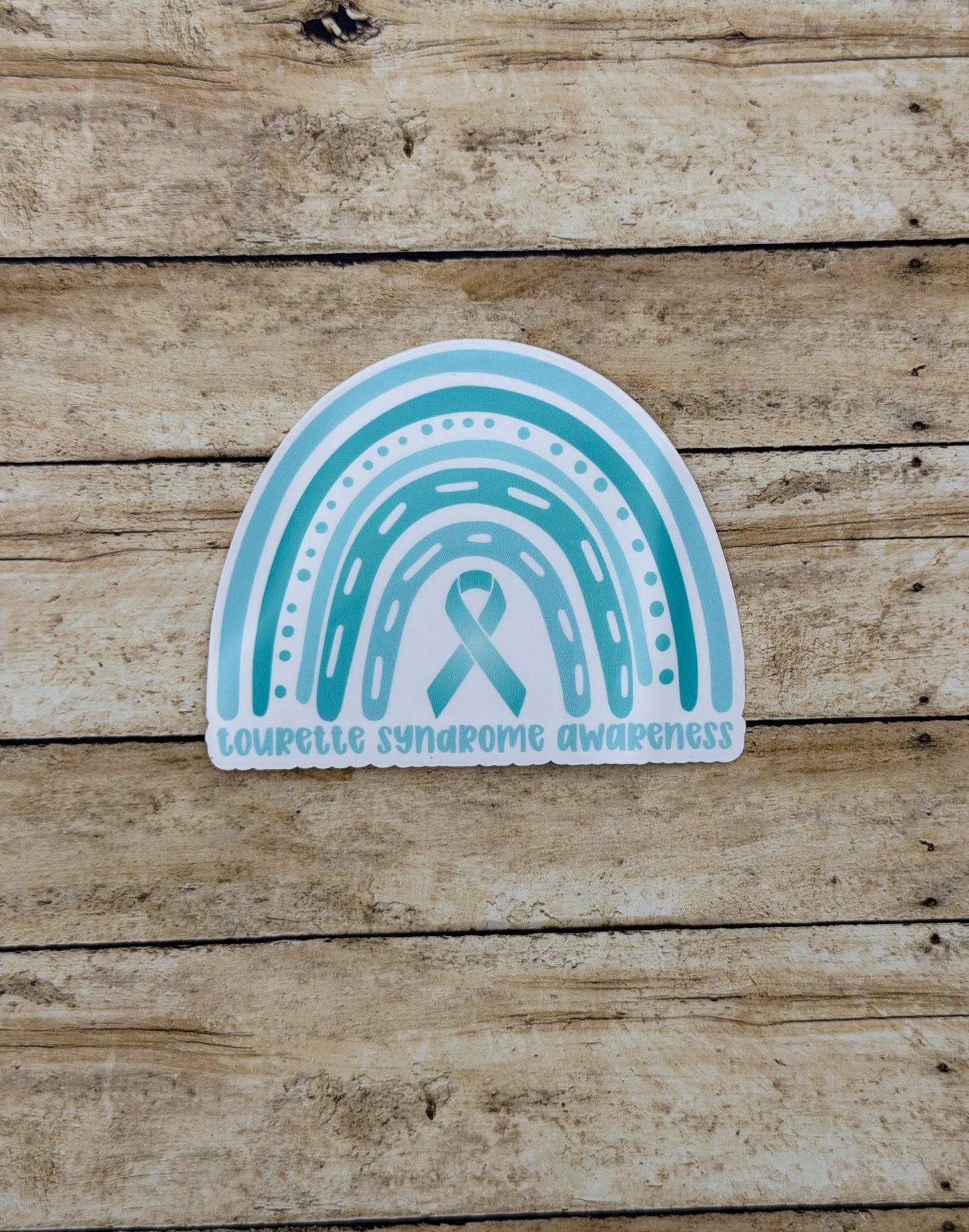 Tourette Syndrome Awareness Rainbow Sticker or Magnet