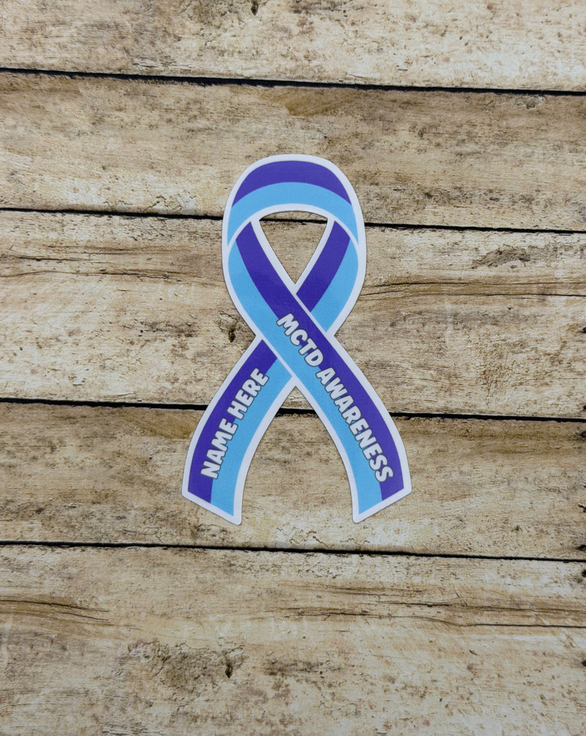 Mixed Connective Tissue Disorder Awareness Custom Ribbon Sticker or Magnet