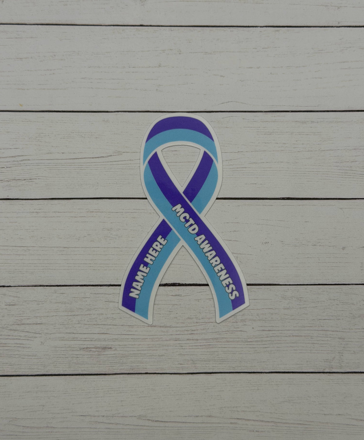 Mixed Connective Tissue Disorder Awareness Custom Ribbon Sticker or Magnet