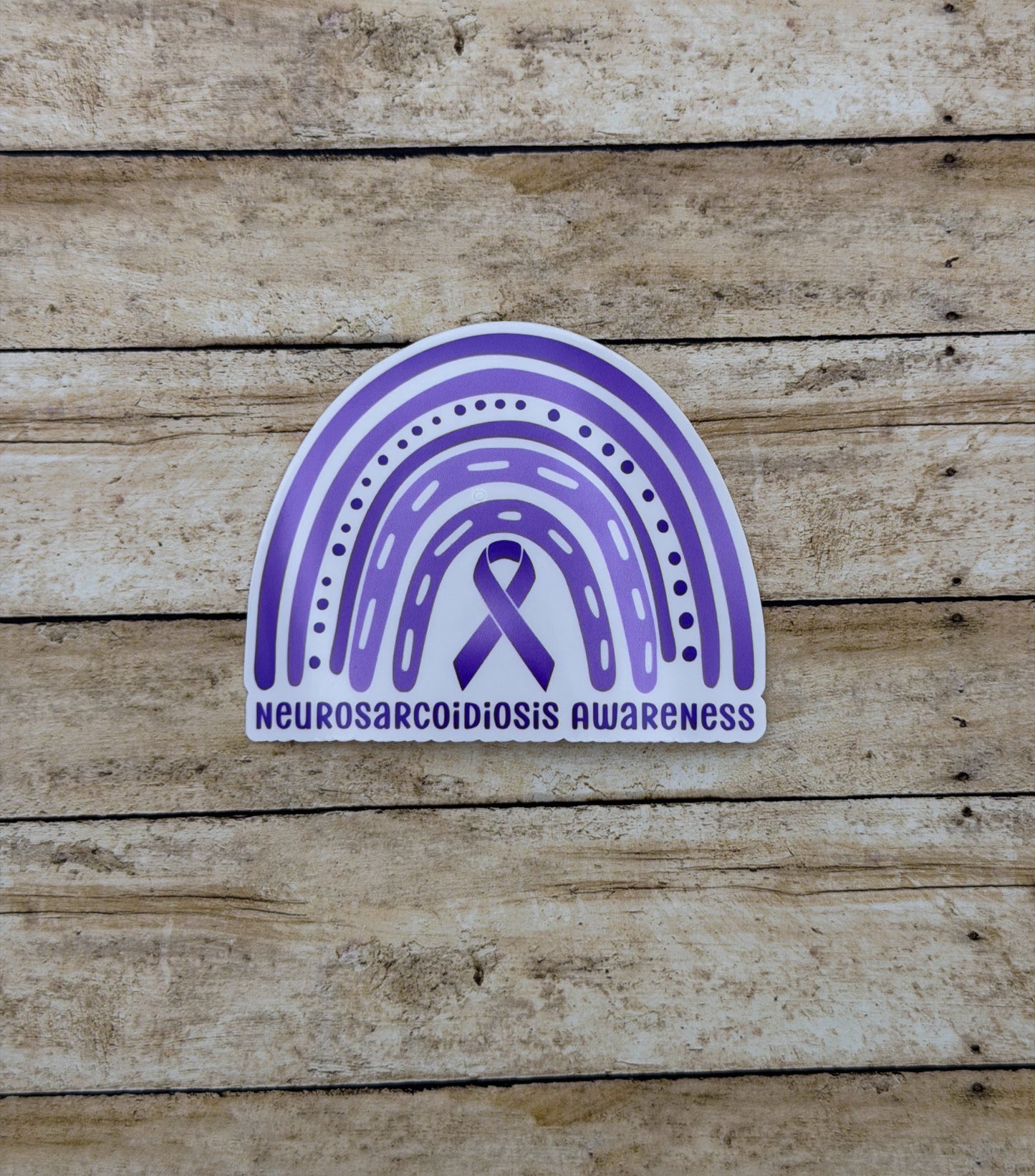Neurosarcoidosis Awareness Rainbow Sticker or Magnet