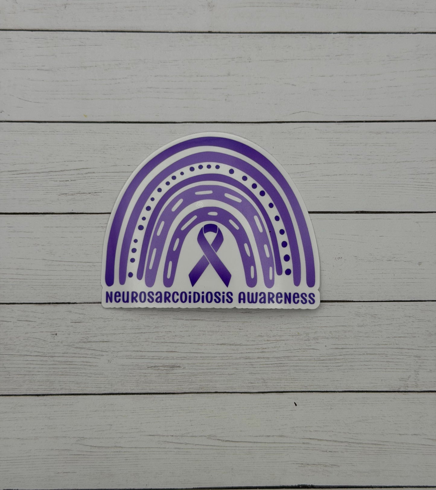 Neurosarcoidosis Awareness Rainbow Sticker or Magnet