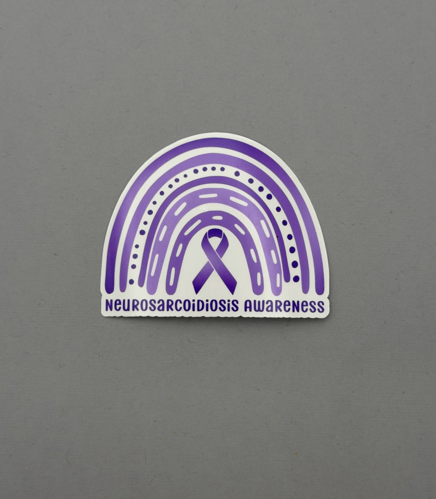 Neurosarcoidosis Awareness Rainbow Sticker or Magnet