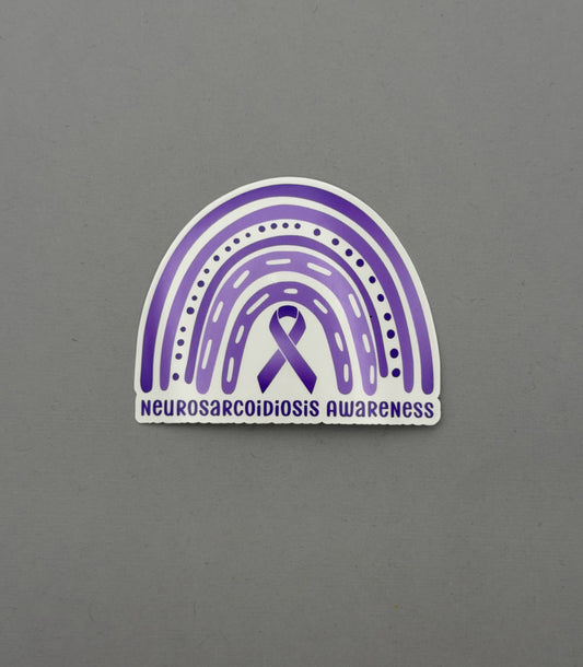 Neurosarcoidosis Awareness Rainbow Sticker or Magnet