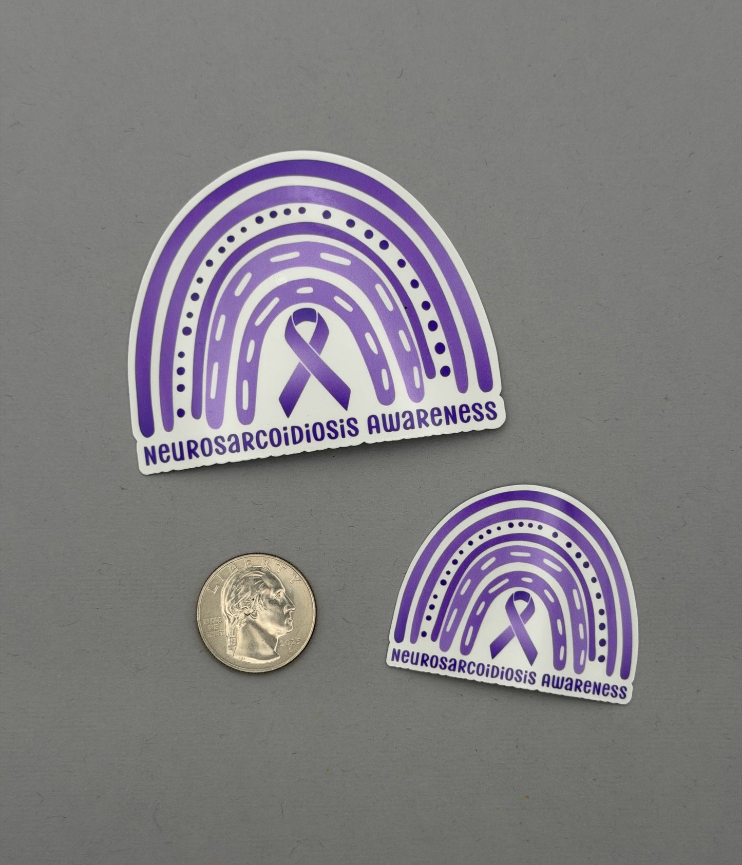 Neurosarcoidosis Awareness Rainbow Sticker or Magnet
