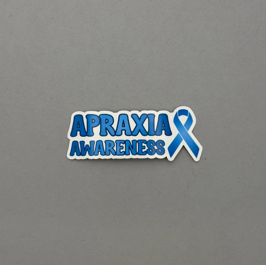 Apraxia Awareness with Ribbon Sticker or Magnet