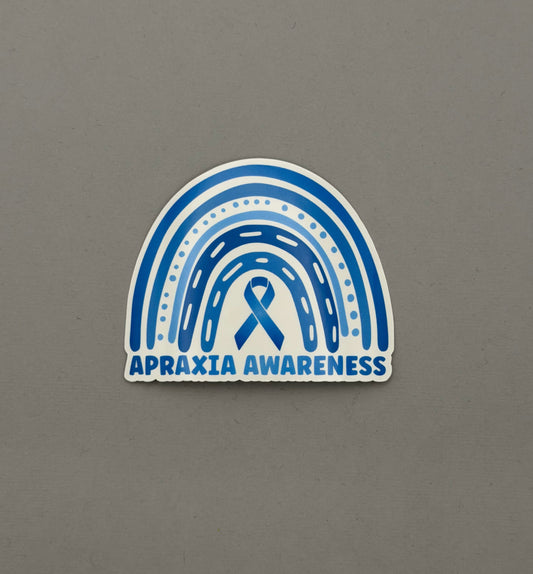 Apraxia Awareness Rainbow Sticker or Magnet