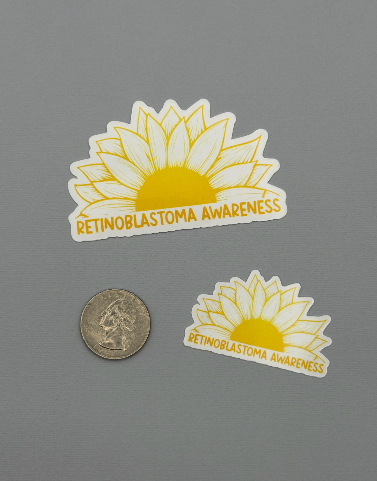 Retinoblastoma Awareness Sunflower Sticker or Magnet