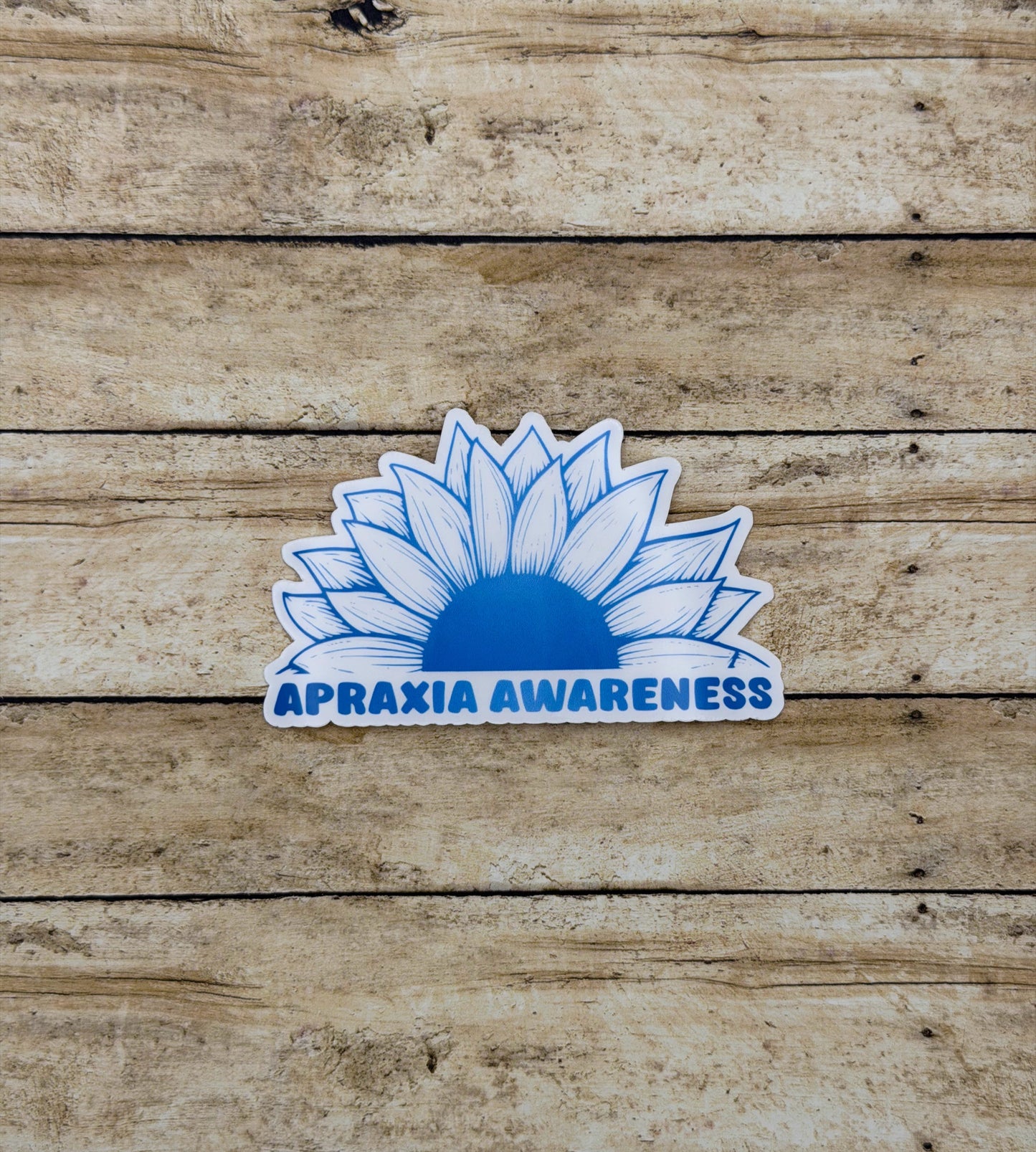 Apraxia Awareness Sunflower Sticker or Magnet
