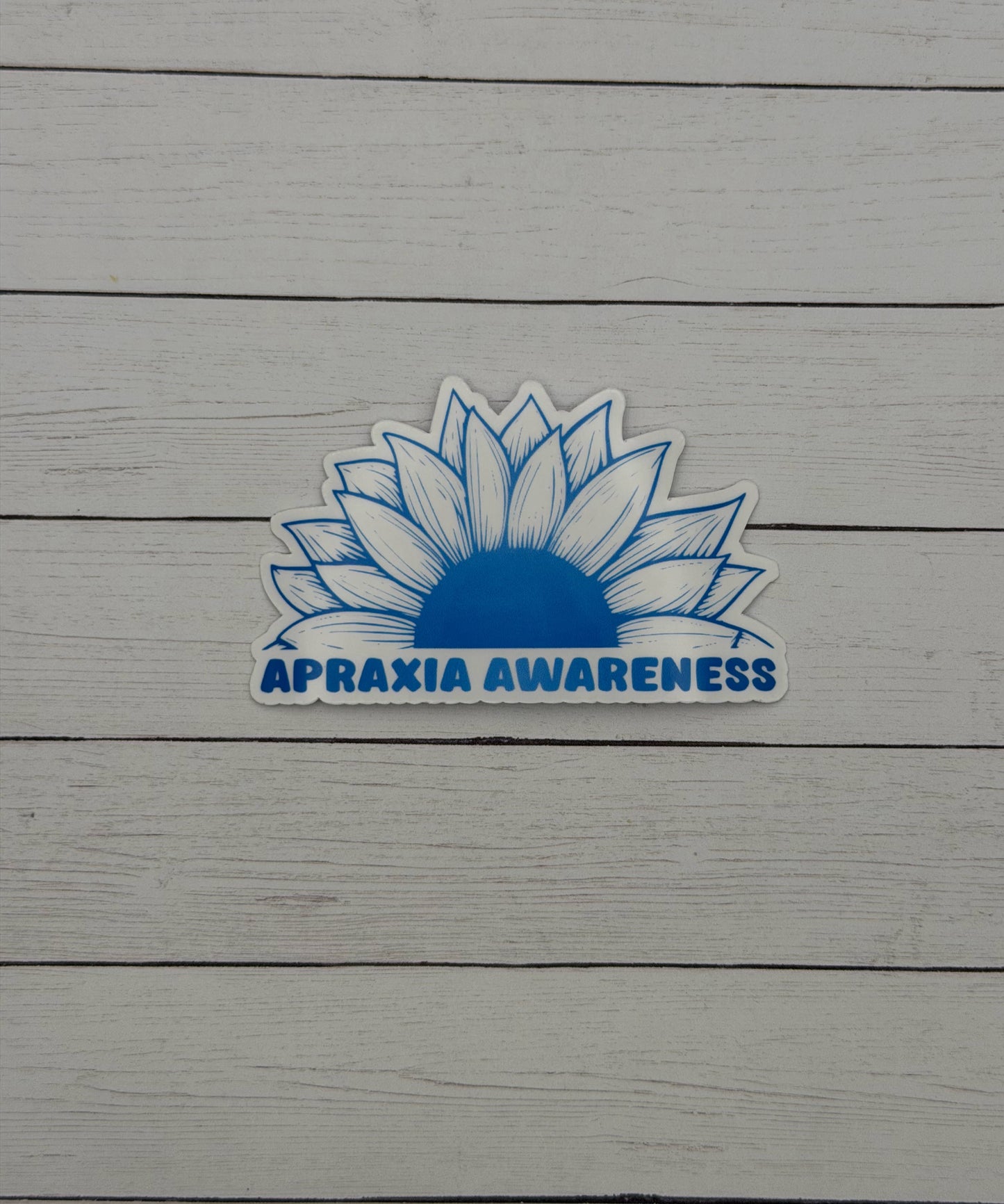 Apraxia Awareness Sunflower Sticker or Magnet