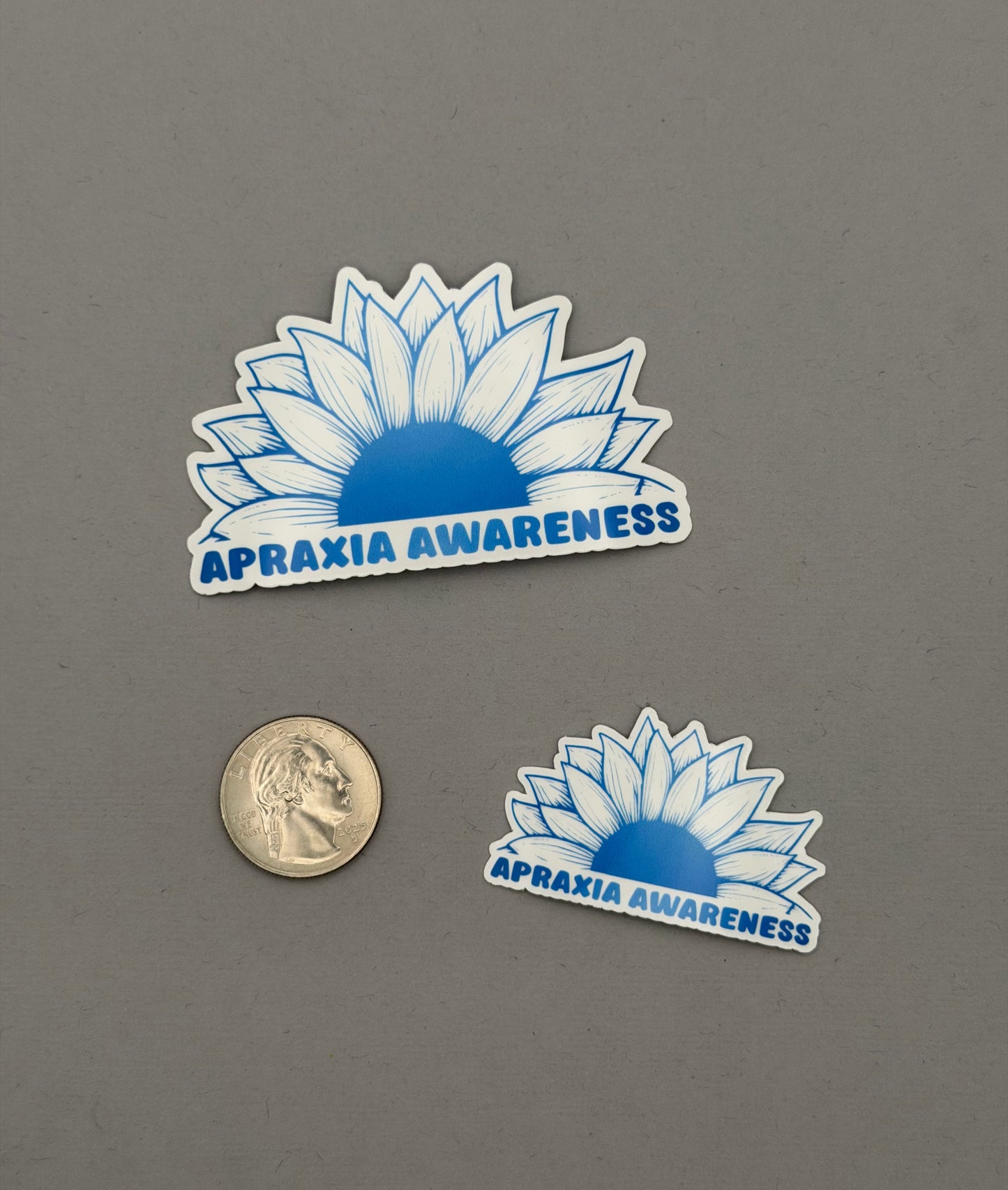 Apraxia Awareness Sunflower Sticker or Magnet
