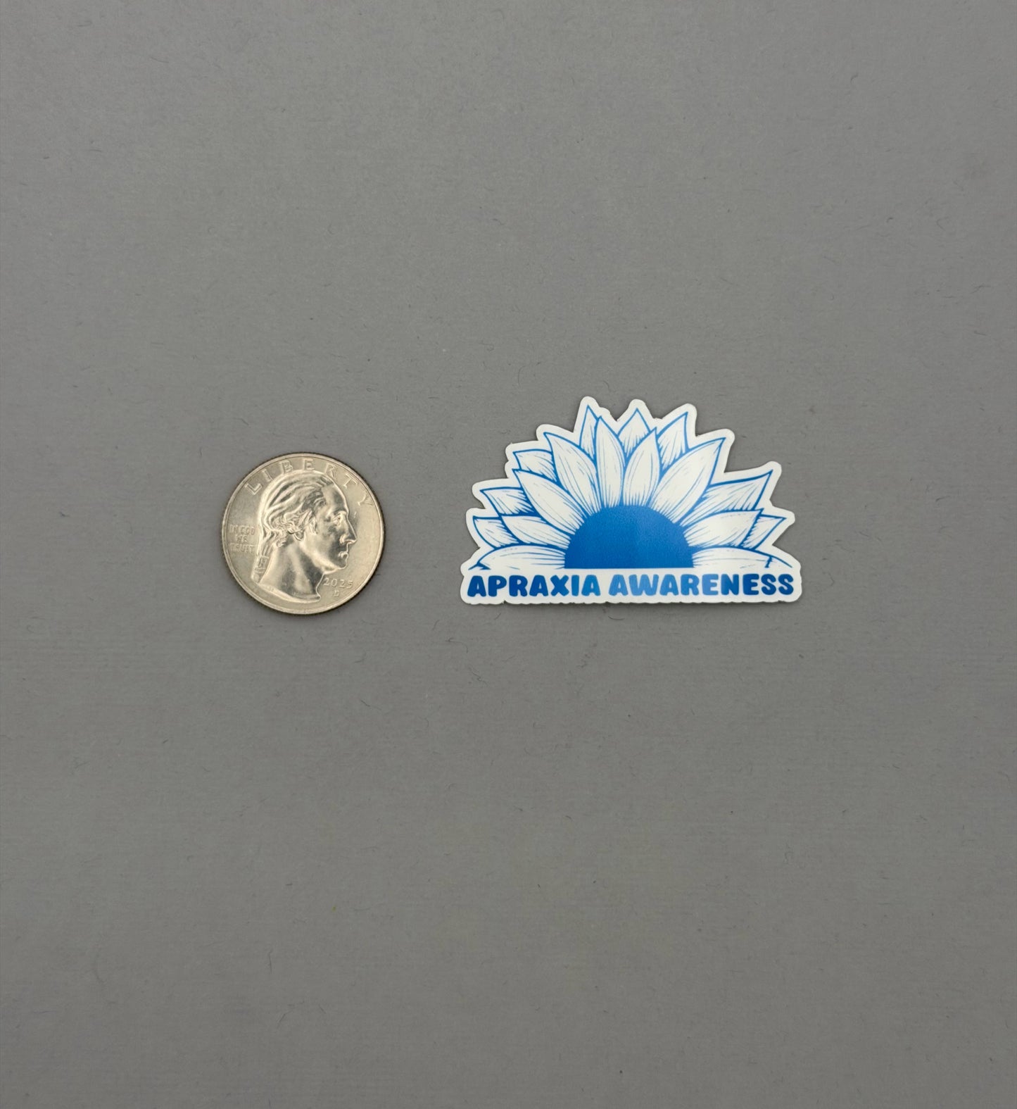 Apraxia Awareness Sunflower Sticker or Magnet