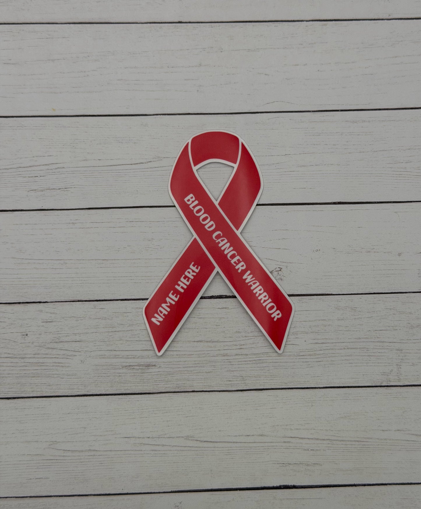 Blood Cancer Warrior Ribbon Custom Sticker or Magnet