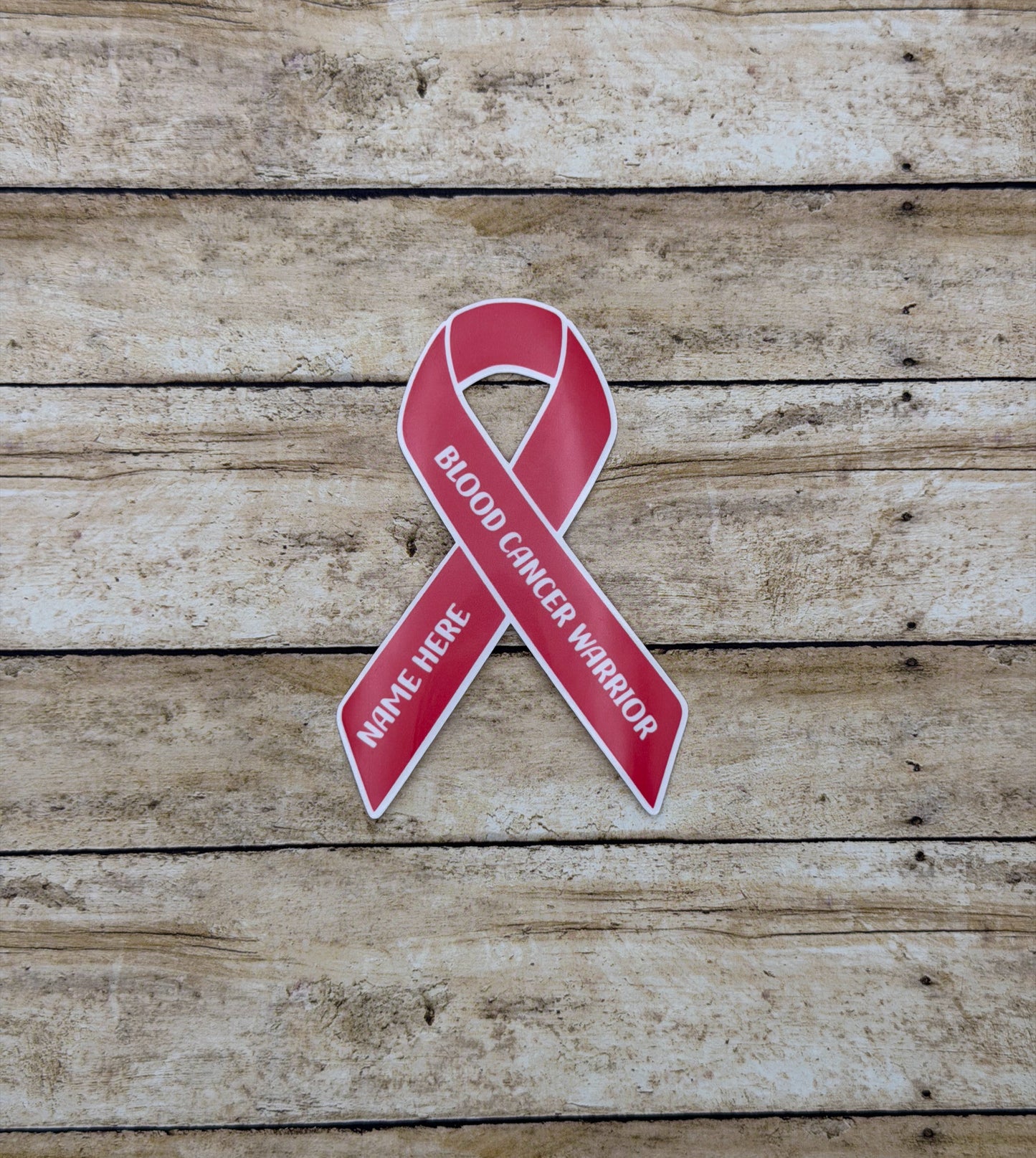 Blood Cancer Warrior Ribbon Custom Sticker or Magnet