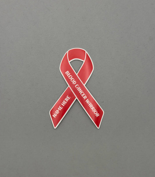 Blood Cancer Warrior Ribbon Custom Sticker or Magnet