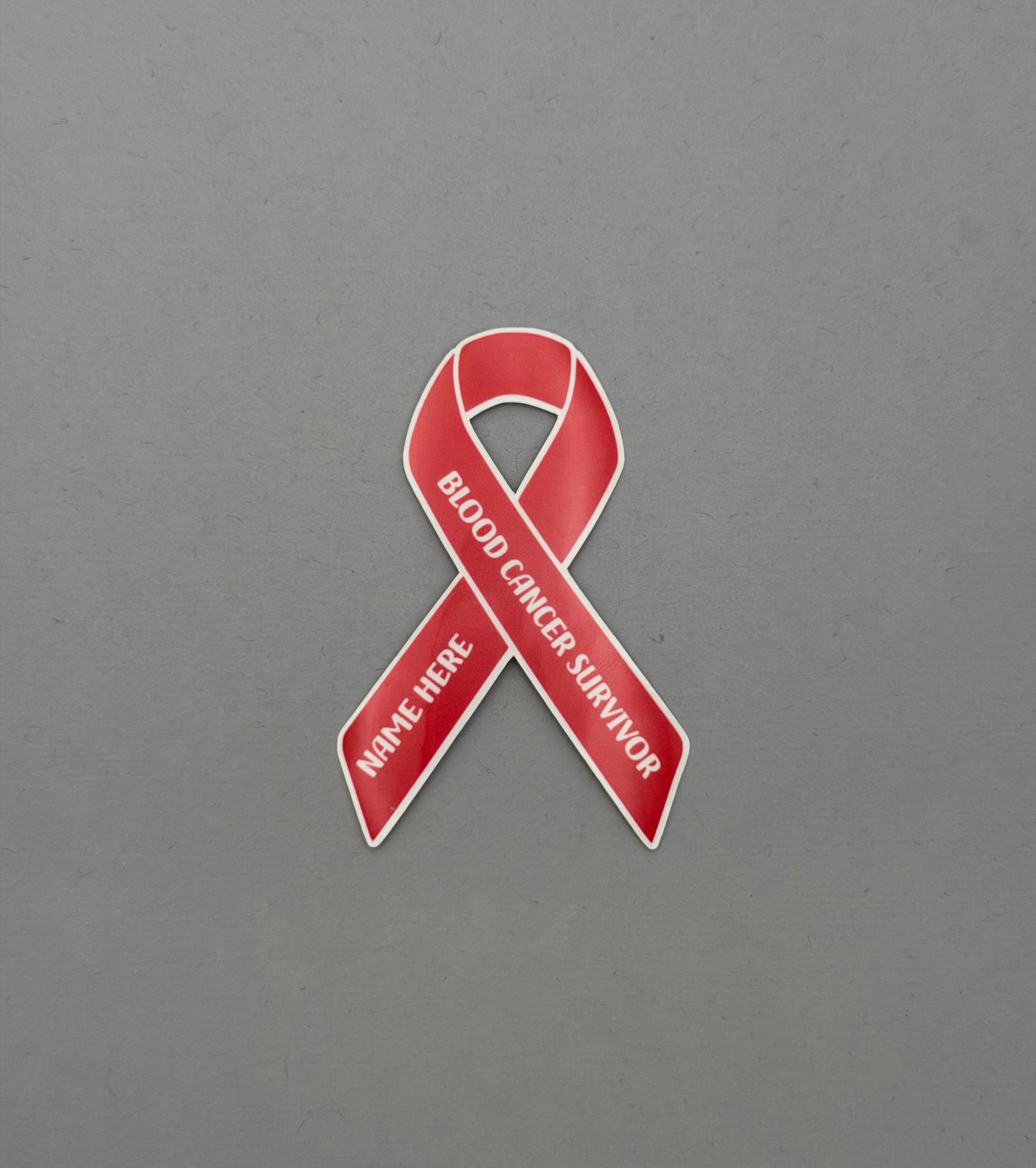 Blood Cancer Survivor Ribbon Custom Sticker or Magnet