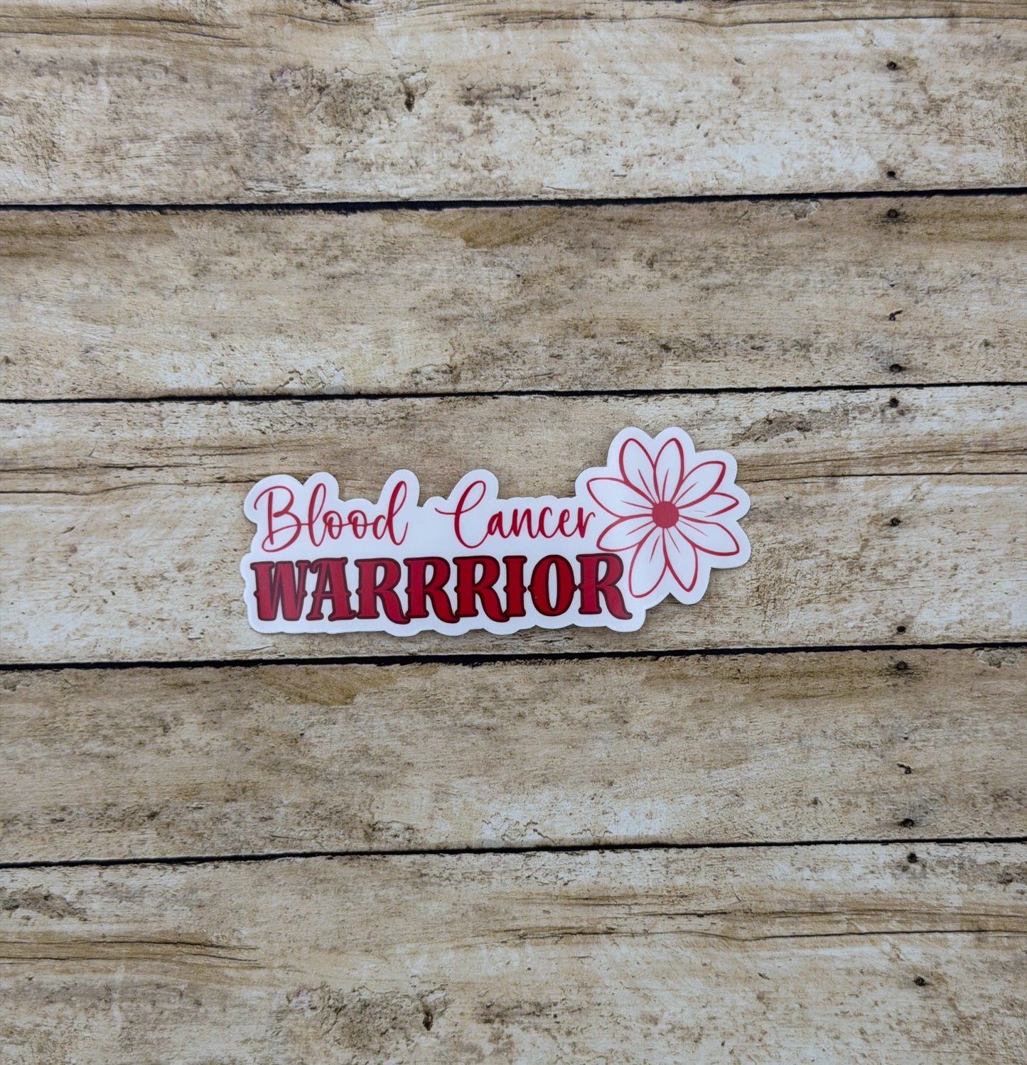 Blood Cancer Warrior Flower Sticker or Magnet