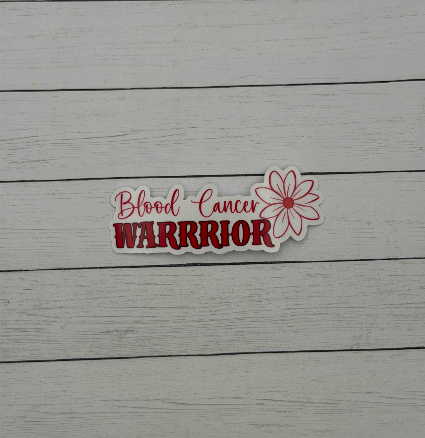 Blood Cancer Warrior Flower Sticker or Magnet