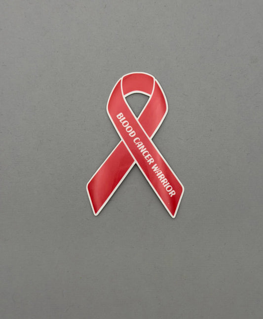 Blood Cancer Warrior Ribbon Sticker or Magnet