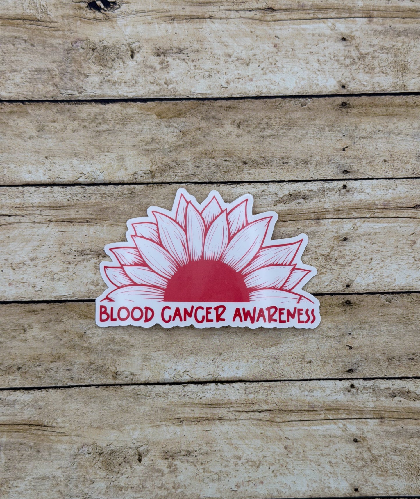 Blood Cancer Awareness Sunflower Sticker or Magnet