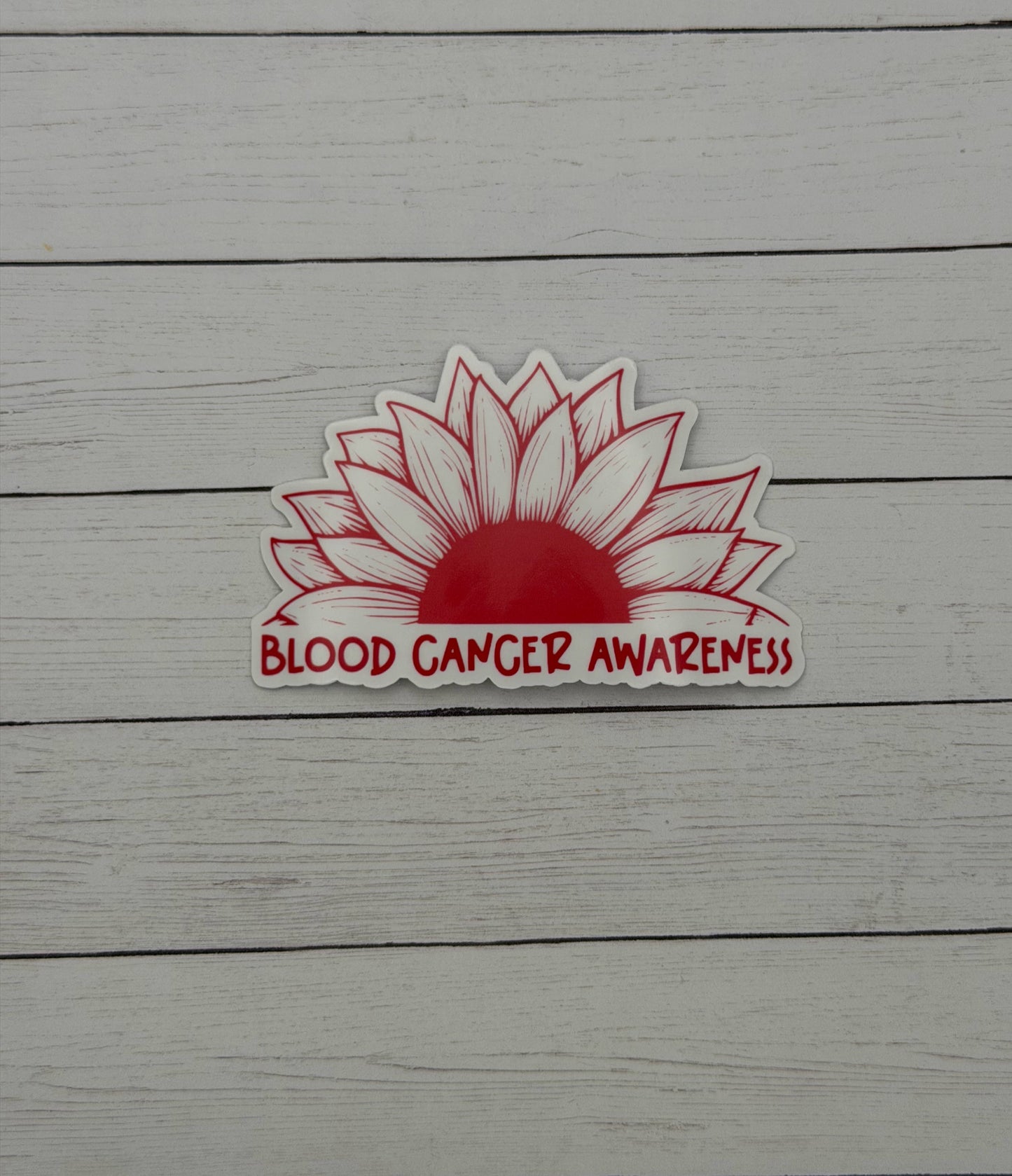 Blood Cancer Awareness Sunflower Sticker or Magnet