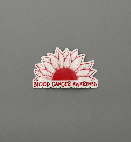 Blood Cancer Awareness Sunflower Sticker or Magnet