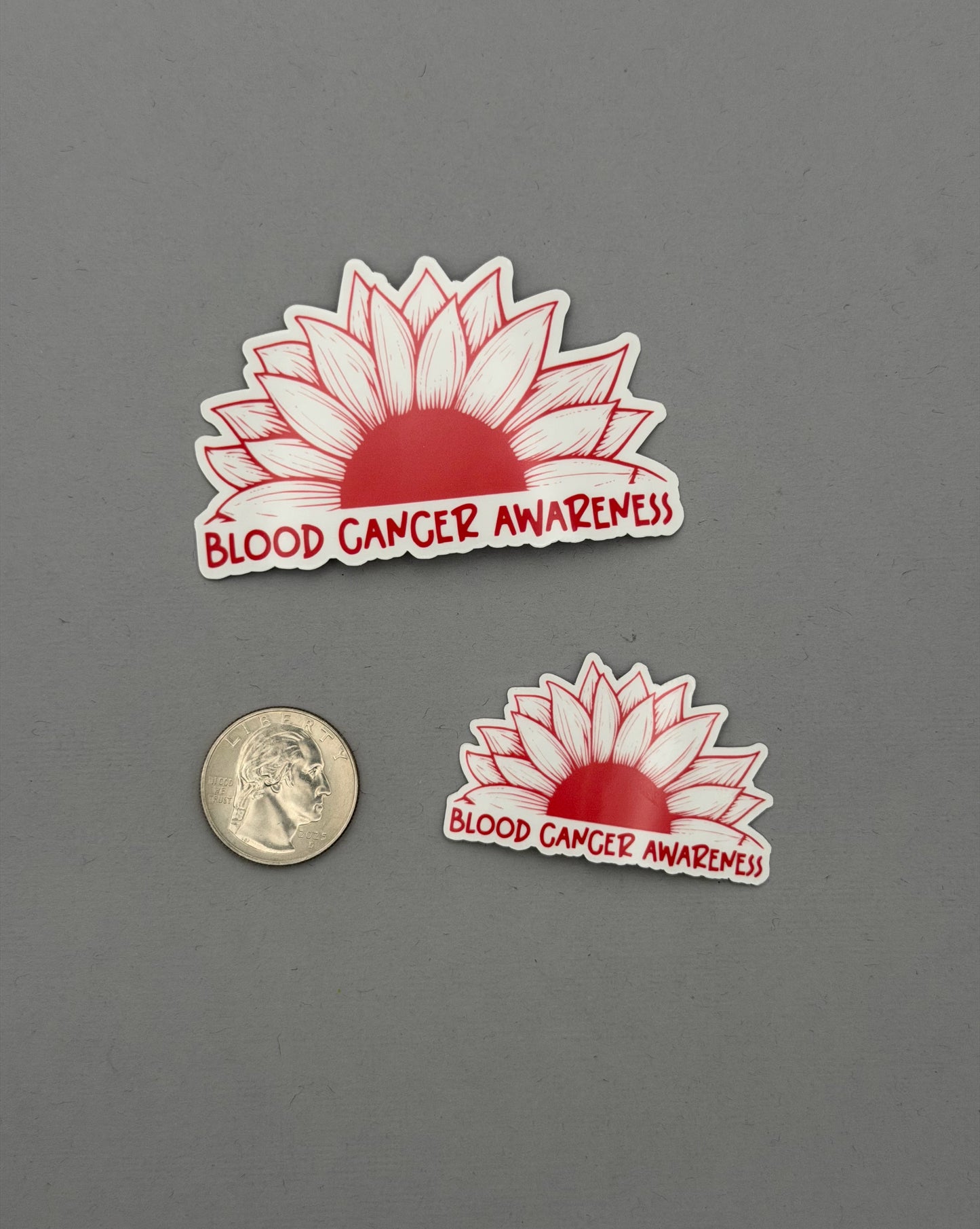 Blood Cancer Awareness Sunflower Sticker or Magnet
