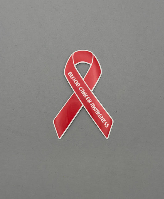 Blood Cancer Awareness Ribbon Sticker or Magnet